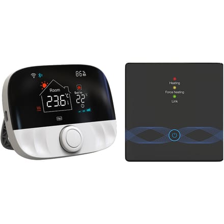WIFI Slimme Boiler Thermostaat met Applicatie & Spraakbesturing Kleurrijk LCD-scherm Intelligent zwart