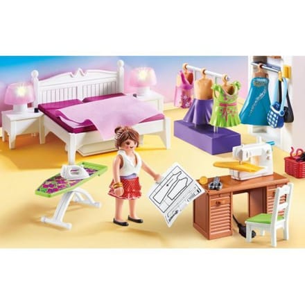 PLAYMOBIL Dollhouse Slaapkamer met mode ontwerphoek - 70208