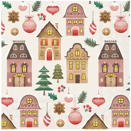 Ambiente - Lunch servetten - Christmas at home cream