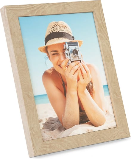 Fotolijst 20x25cm, naturel. Hout, plat profiel. GB 02852