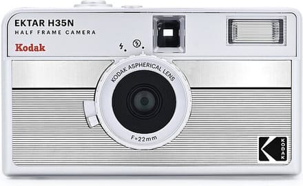Kodak EKTAR H35N Film Camera zilver - halfframe - halfkleinbeeld - vernieuwde versie van de EKTAR H35