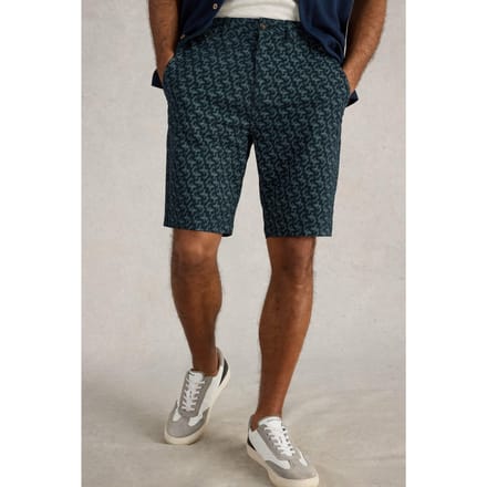 White Stuff Fish Printed Chino Short Navy Print Größe: W38 REGULAR | Kurze Sporthosen Outlet | Herren | Blau