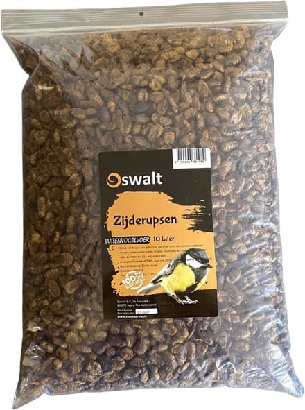 Oswalt Zijderupsen- Gedroogd - 10 Liter - Schildpadvoer - Visvoer