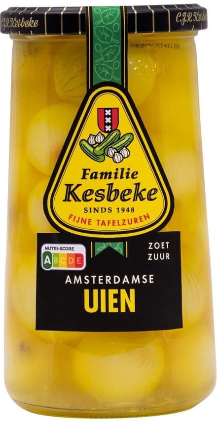 Kesbeke Amsterdamse uien handgeschild 6 potten x 72 cl