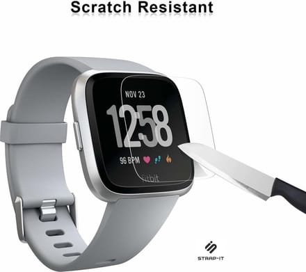 Strap-it Screen protector glas - beschermend glasplaatje geschikt voor Fitbit Versa 1