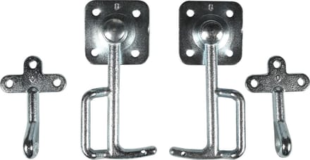 Benson Klephaakset met ogen - Verzinkt staal - 4-delig - Links/rechts