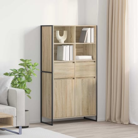 vidaXL - Dressoir - Sonoma - 81 - x - 36 - x - 150.5 - cm - Bewerkt - hout