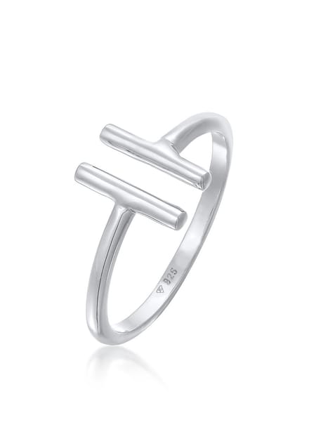 Elli - Ring - Dames Geo Staf Trend Open in 925 Sterling Zilver - Dames