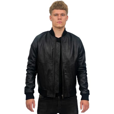 Heren retro varsity leren bomberjack-Pretoria
