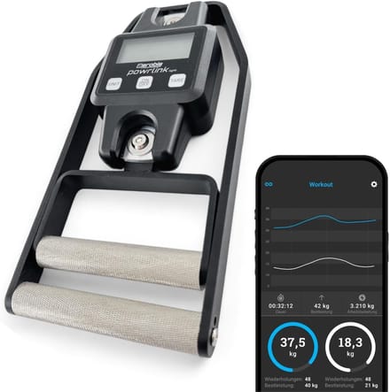Gripkrachtmeter - Handdynamometer - Krachtmeting Trainen - Live Tracking App - Tot 300 kg - Grijs Zilver
