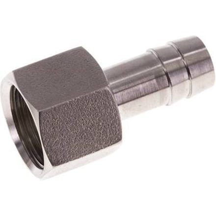 G 3/8'' x 10mm RVS Slangpilaar 40 Bar