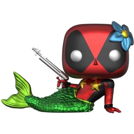Funko Pop! Marvel Deadpool: Set Figure and Tee - Deadpool Mermaid Exclusive Maat M FUNKO