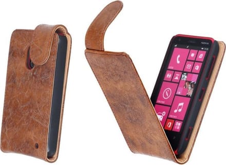 Bestcases Vintage Bruin Flipcase Nokia Lumia 625
