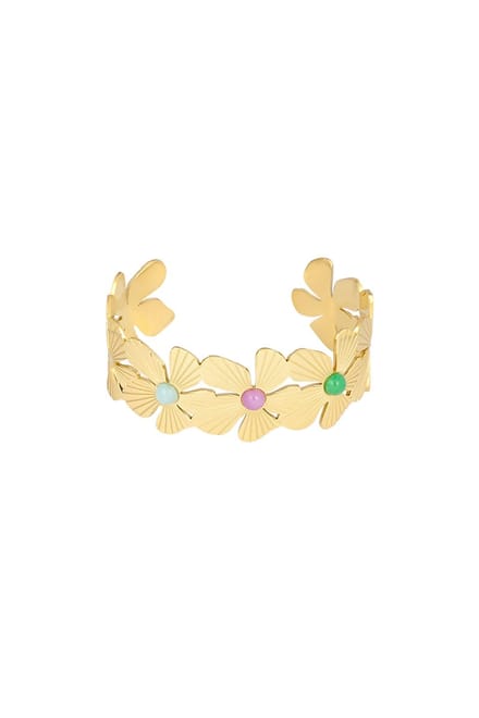 Bohemian eiland bloemen armband - Goud