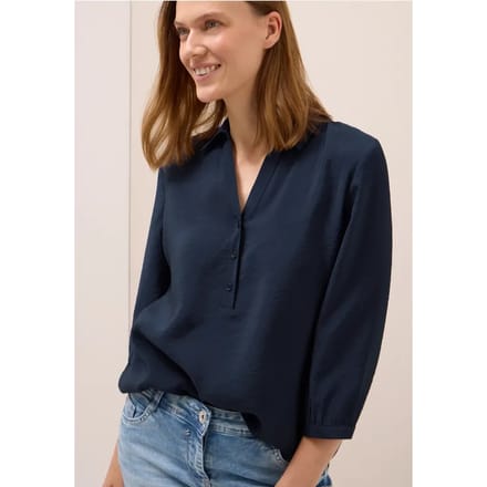 Lange blouse in effen kleur
