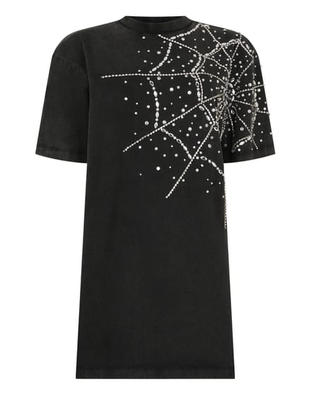 T-Shirt Dress Spiderweb Strass