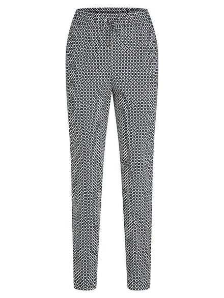 Enkellange Slim Fit-jersey broek Van Peter Hahn zwart