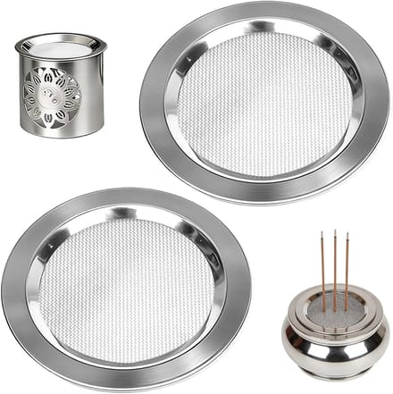 RVS Rookzeef Set van 2, Hittebestendige Zeef met Fijn Net voor Roken van Kruid en Hars, Diameter 10 cm