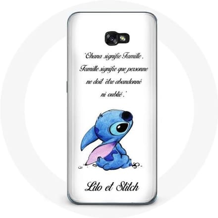 Hoesje voor Samsung A5 2016 Lilo en Stitch Ohana Quote Wit