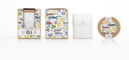 Castelbel, geurkaars, Sardine, zachte geur van zeezout en citroen