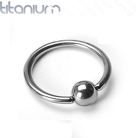 Piercing titanium ball closure ringetje 1.2x10x4 - zilver - LMPiercings
