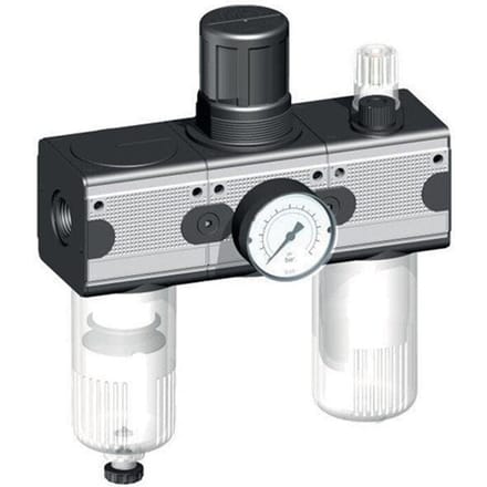 FRL 3-Delig G3/4'' 5800l/min 0.5-10.0bar/7-145psi Auto Polycarbonaat Multifix 2