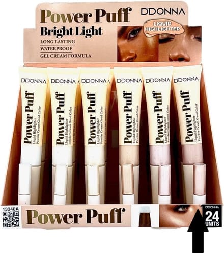 D'Donna - Vloeibare Highlighter - Highlighter - Power Puff - Spons applicator - Make-up - Glow - Waterproof - Long Lasting - Rosé Goud - Nummer 6