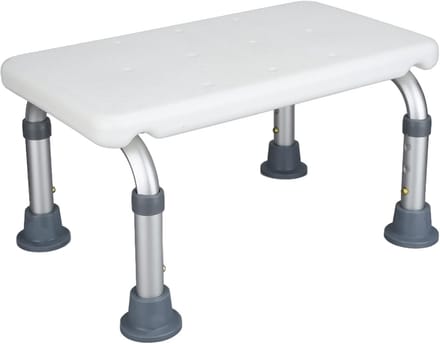 Douchekruk - Badkruk - Veilig Douchen - Hoogte Verstelbaar - 331lb Capaciteit - Zilver