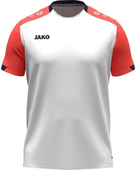 Jako Dynamic T-Shirt Kinderen - Wit / Koraal / Marine | Maat: 116