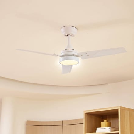 Lindby LED plafondventilator Aerallo, wit, CCT, stil