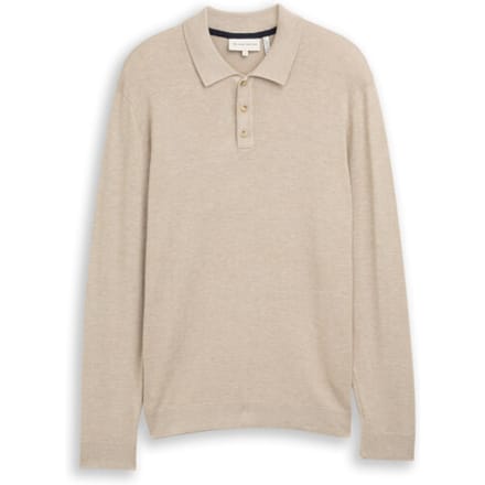 Tom Tailor - Polo - Heren - 3XL - Beige - Viscose - 1050852