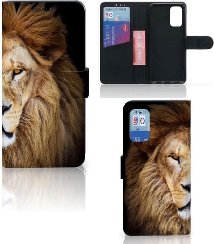 Samsung Galaxy A32 4G Telefoonhoesje met Pasjes Leeuw