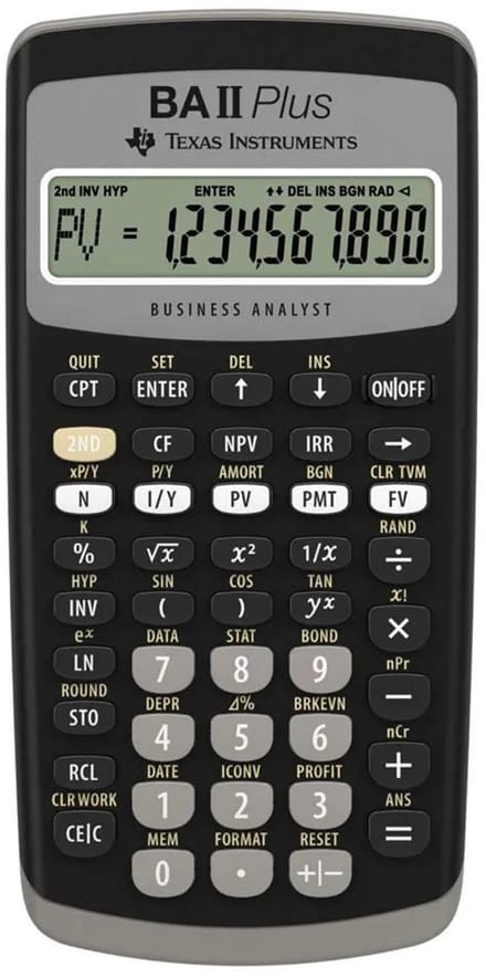 Texas Instruments BAII PLUS - Wetenschappelijke Rekenmachines