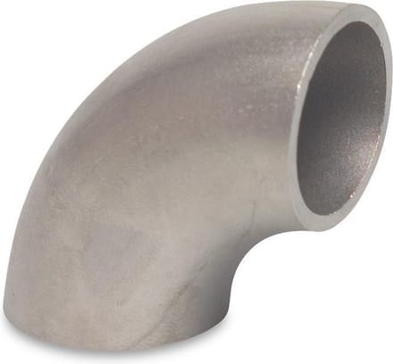 Mega Lasbocht 90° RVS 316 42,4 mm x 42,4 mm x 2,0 mm stomplas