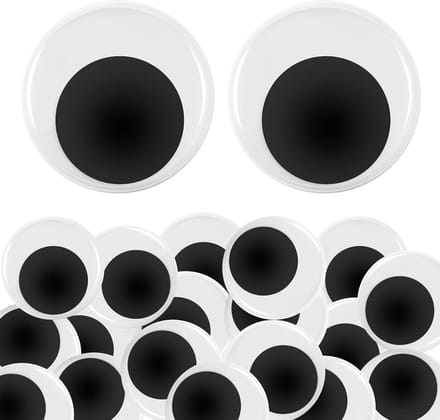 Pack van 36 Zelfklevende Wedge-Ogen 50mm voor Creatieve Projecten, DIY en Scrapbooking