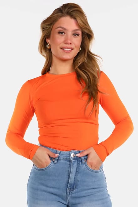 Getdrezzed Top - Maat: M - Basic travel body oranje