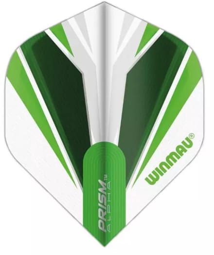 Winmau Prism Alpha White & Green - Dart Flights