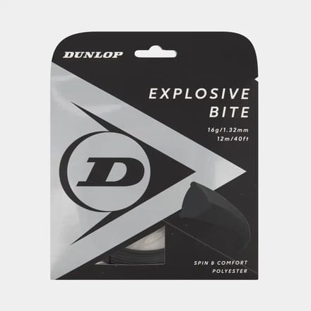 Dunlop Explosive Bite Polyester 12 M Enkele Tennissnaar Zwart 1.27 mm