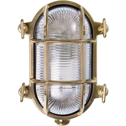Moretti Luce Buitenlamp Tortuga ovaal 17cm messing/helder