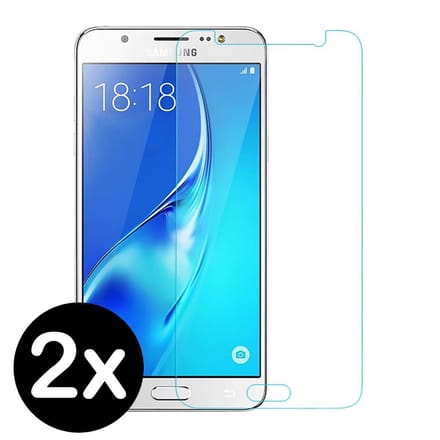 Screenprotector - 2 Stuks - Geschikt voor Samsung Galaxy J5 2016 - Extra Sterk - Beschermglas - Gehard Glas - Tempered Glass - Screen Protector
