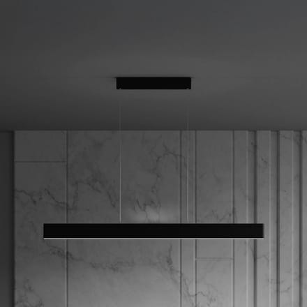 Maytoni LED hanglamp Step, zwart, 118,5 cm, 3.000 K, aluminium