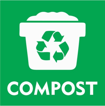 CombiCraft Bordje Afval Compost - 10x10 cm