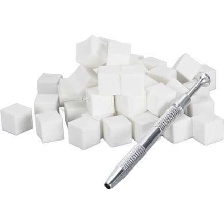 Kit Pince de Préhension à Clous Multifonctionnel Outil de Ramassage à 4 Griffes et Éponge pour Nail Art white