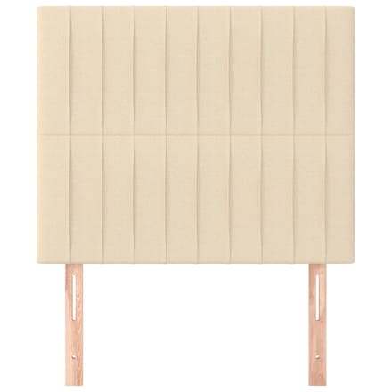 vidaXL - Hoofdbord - crème - 90x5x118/128 - cm - stof