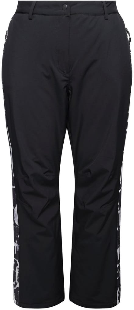 Ulla Popken - Dames - HYPRAR functionele broek waterdicht klittenband - Zwart - Maat 44