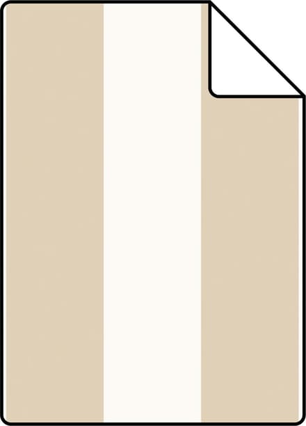 Proefstaal ESTAhome behang strepen wit en lichtbeige - 26.5 x 21 cm - 139913-S