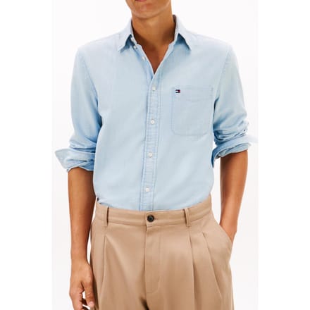 Regular fit vrijetijdsoverhemd van chambray