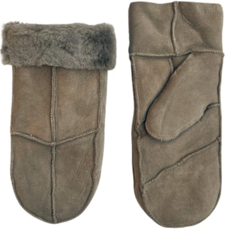 Leren wanten dames - Lammy dames winter - Winddicht en waterafstotend - Wol - Grijs- Maat M