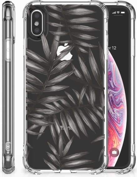 Apple iPhone Xs Max Case Leaves Grey
