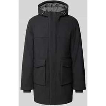 Relaxed fit parka van wolmix met capuchon
